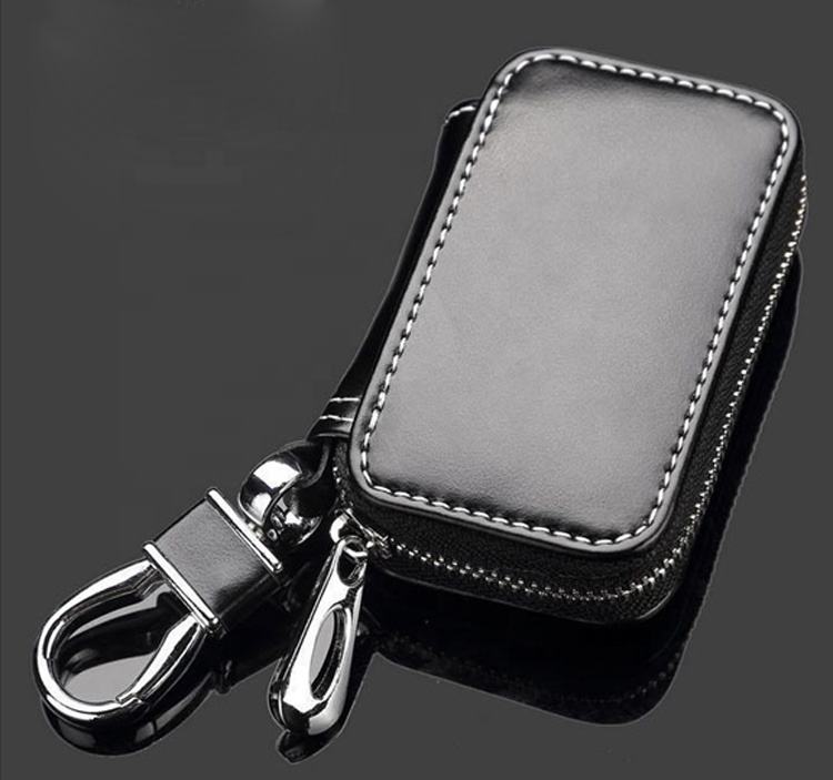 Genuine Leather Keyless Entry Remote Car Key Bag Signal Blocking Bag for BMW | Top-Sunshine Brand